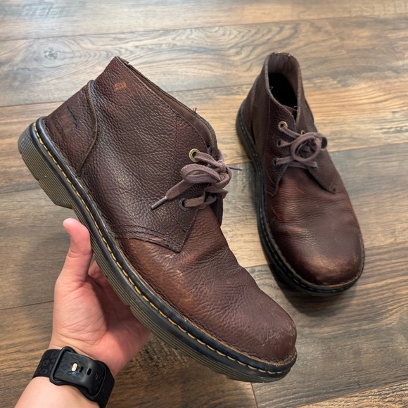 Dr. Martens Sussex Bear Track Slip Resistant Chukka Boots Brown Leather Mens 12 - Picture 1 of 9